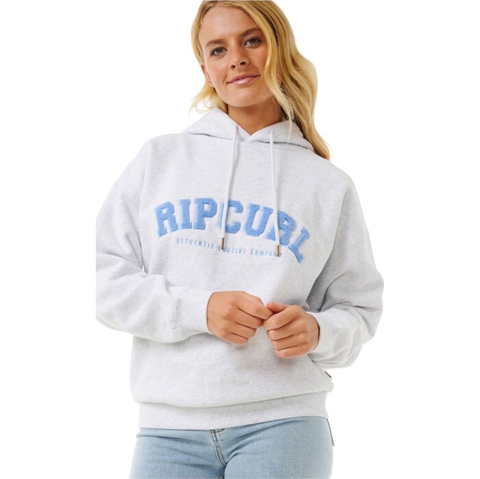 2024 Rip Curl Mujer Sudadera Con Capucha Varsity 08HWFL - Grey Marle